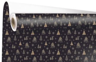 Rouleau papier cadeau couché Réveillon 0,70 x 50 m