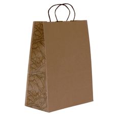 Sac kraft poignées torsadées Jungle noir -  24 x 11 x 31 cm