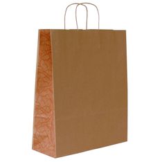 Sac kraft poignées torsadées Jungle terracotta -  36 x 12 x 41 cm