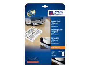Avery - 350 étiquettes de rayon microperforées - 105 x 38 mm - 170g/m2 - blanc mat