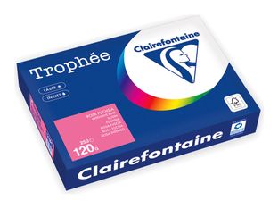 Clairefontaine Trophée - Papier - rose intense - A4 (210 x 297 mm) - 120 g/m² - Ramette de 250 feuilles 