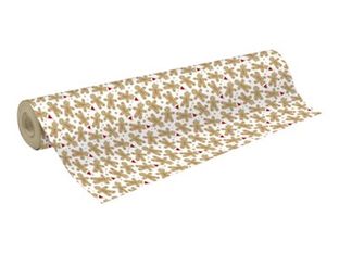 Clairefontaine Christmas - Emballage cadeau - 70 cm x 50 m - 70 g/m² - pain d'épices - blanc - papier kraft recyclé
