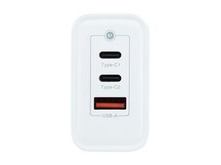 CoolBox - Adaptador de corriente - tecnología GaN - 65 vatios - 4 A - Quick Charge 3.0, PD - 3 conectores de salida (24 pin USB-C, USB Tipo A)