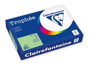 Clairefontaine Trophée -Papier - vert jade - A4 (210 x 297 mm) - 80 g/m² - Ramette de 500 feuilles 