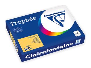 Clairefontaine Trophée - Papier - or - A4 (210 x 297 mm) - 160 g/m² - Ramette de 250 feuilles 
