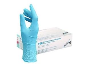 JET - Gants - taille : 9 - caoutchouc nitrile - bleu (pack de 100)