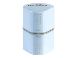 Faber-Castell Trio - Taille-crayon - triangulaire - 3 trous - bleu ciel