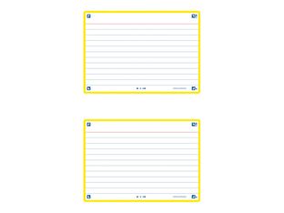 Oxford FLASH 2.0 - Fiche d'index - A6 (105 x 148 mm) - paysage - 80 feuilles - blanc - ligné