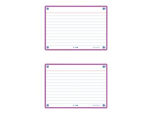 Oxford FLASH 2.0 - Fiche d'index - A6 (105 x 148 mm) - paysage - 80 feuilles - blanc - ligné