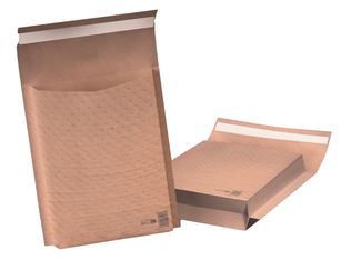 E.PACK La Couronne - Pochette à soufflets bulles d'air papier - Ticouche 250X350X120 - 100 gr - brun - bande auto-adhésive