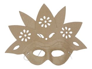 Decopatch - Masque inachevé - fleur - 9 x 23 x 22 cm - kraft - papier mâché