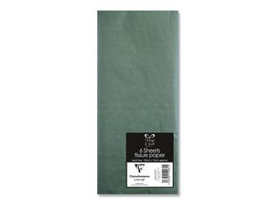 Clairefontaine Wrap & Roll - Papier de soie - 50 x 70 cm - 18 g/m² - 6 feuille(s) - vert empire