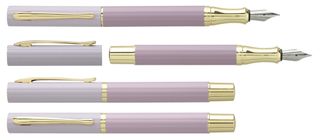 Plume ENZO VARINI "Plumo Céramique" Lila Rose, motifs et attributs dorés