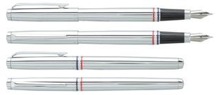 Plume HECHTER PARIS "Avenue Hoche Bleu Blanc Rouge" coloris silver