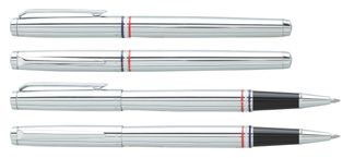 Roller HECHTER PARIS "Avenue Hoche Bleu Blanc Rouge Drapeau France" pointe F coloris argenté