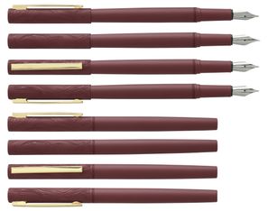 Plume HECHTER PARIS "Linéaire Wood" coloris bordeaux