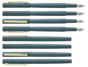 Plume HECHTER PARIS "Linéaire Wood" coloris bleu gris