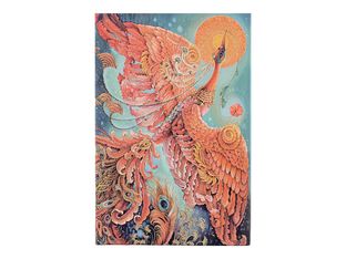 Paperblanks Birds of Happiness - Journal - reliure cousue et collée - mini - 90 x 140 mm 176 pages - ligné - oiseau de feu - rouge