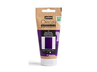 Pebeo Origin - Peinture - acrylique à base d'eau - violet ultramarin - transparent - mat - 60 ml