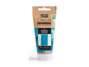 Pebeo Origin - Peinture - acrylique à base d'eau - bleu turquoise - opaque - mat - 60 ml