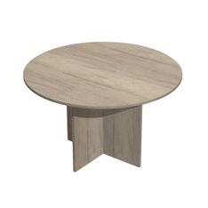 Table de réunion Trend - ronde - diam 120 - imitation chêne canadien