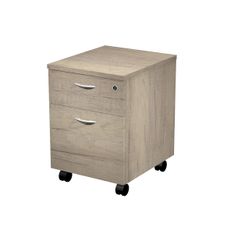 Caisson mobile Trend - L43xP52xH59,5 cm - 2 tiroirs dont 1 DS - imitation chêne canadien