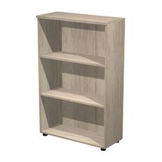 Bibliothèque haute Trend - L80xP35xH120 cm - sans porte - imitation chêne canadien