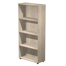 Bibliothèque haute Trend - L80xP35xH180 cm - sans porte - imitation chêne canadien