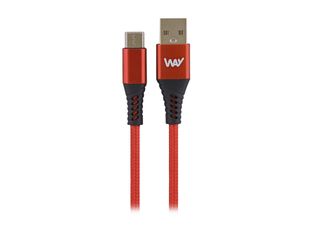 T'nB - Cable USB - USB (M) a 24 pin USB-C (M) - 2 m - rojo