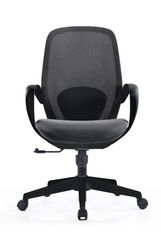 Fauteuil de bureau RIO - accoudoirs fixes - noir