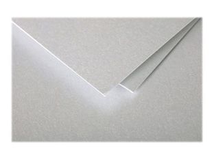 Clairefontaine Pollen - Papier - argent - 160 x 160 mm - 210 g/m² - 25 carte(s) cartes pliées en deux