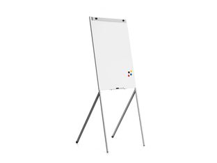 Rocada - Caballete - apoyo de pie - 680 x 1040 mm - acero - magnético - blanco, RAL 9003