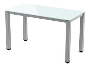 Rocada Executive - Mesa - rectangular - blanco - gris, RAL 9006 base