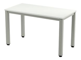 Rocada Executive - Mesa - rectangular - blanco - gris, RAL 9006 base