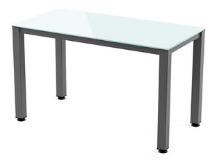 Rocada Executive - Mesa - rectangular - blanco - gris, RAL 9006 base