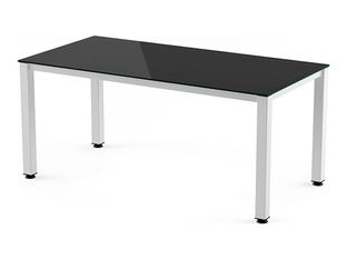 Rocada Executive - Mesa - rectangular - negro - blanco, RAL 9003 base