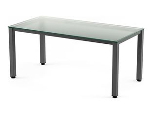 Rocada Executive - Mesa - rectangular - transparente - antracita, RAL 7015 base