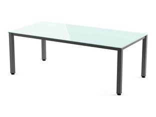Rocada Executive - Mesa - rectangular - blanco - antracita base