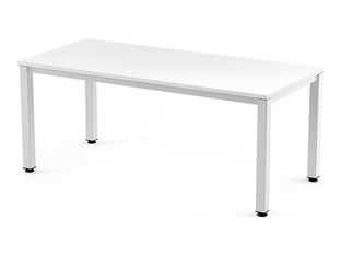 Rocada Executive - Mesa - rectangular - blanco - blanco, RAL 9003 base