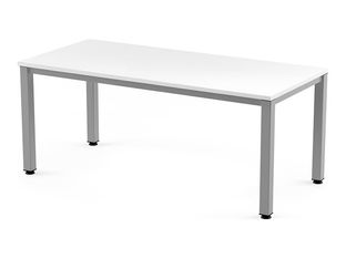 Rocada Executive - Mesa - rectangular - blanco - aluminio base