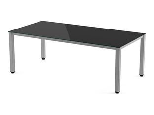 Rocada Executive - Mesa - rectangular - negro - aluminio base