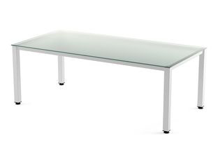 Rocada Executive - Mesa - rectangular - translúcido - blanco base