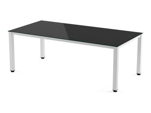 Rocada Executive - Mesa - rectangular - negro - blanco base