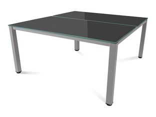 Rocada Executive - Mesa - rectangular - negro - aluminio base