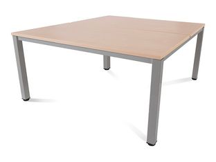 Rocada Executive - Mesa - rectangular - verde haya - aluminio base