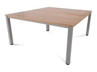 Rocada Executive - Mesa - rectangular - roble - aluminio base