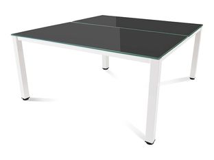 Rocada Executive - Mesa - rectangular - negro - blanco base