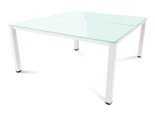 Rocada Executive - Mesa - rectangular - blanco - blanco base