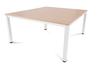 Rocada Executive - Mesa - rectangular - verde haya - blanco base