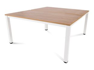 Rocada Executive - Mesa - rectangular - roble - blanco base